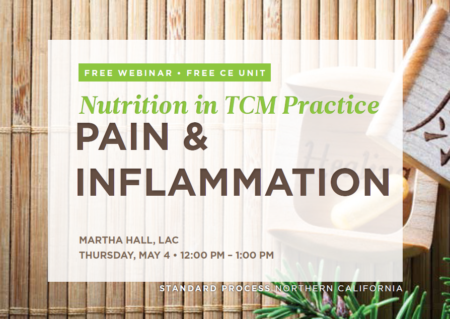 Nutrition in TCM Practice: Pain & Inflammation FREE Webinar