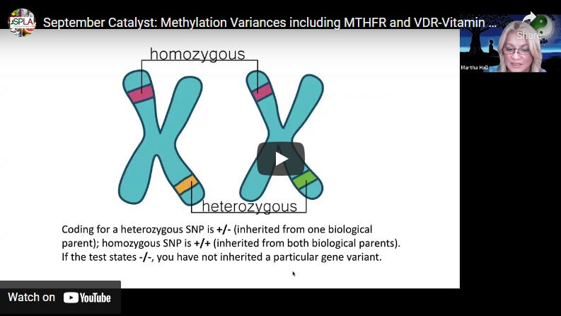 SPLA September Catalyst: Methylation Variances including MTHFR and VDR-Vitamin D-Immune Dysfunction