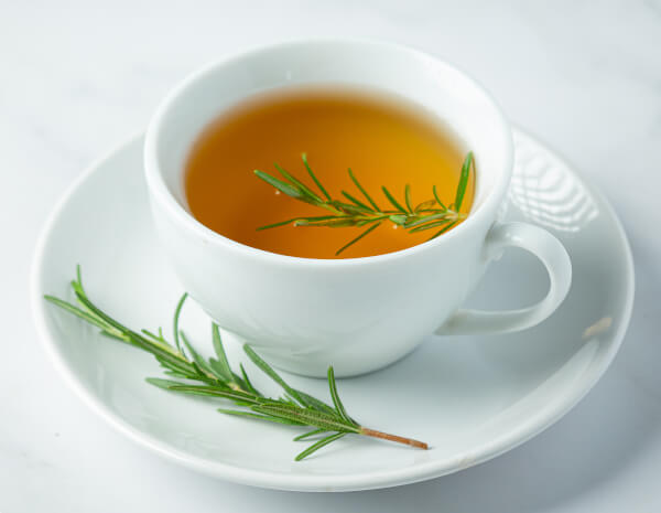cup of rosemary tea